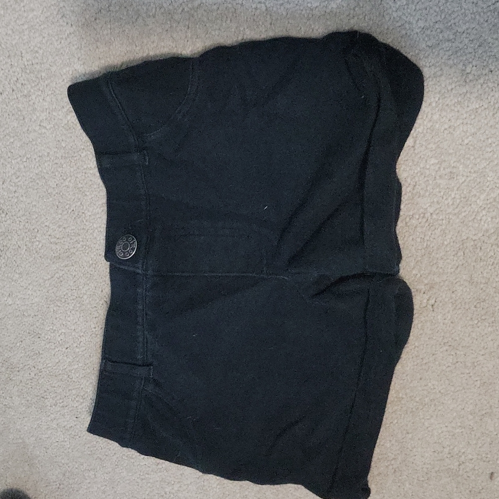 Black cotton shorts